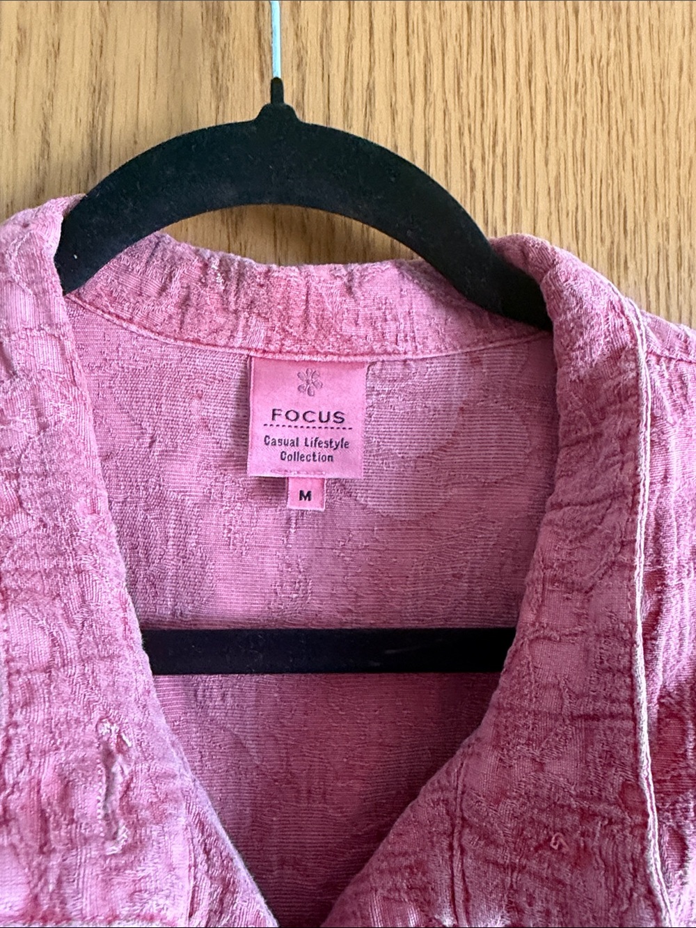 FOCUS Pink Textured Button-Front Blazer Jacket - Picture 4 of 5